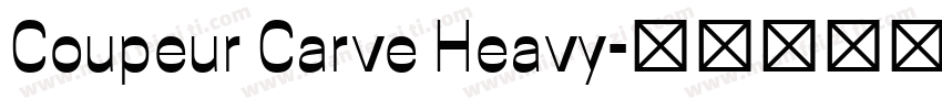 Coupeur Carve Heavy字体转换